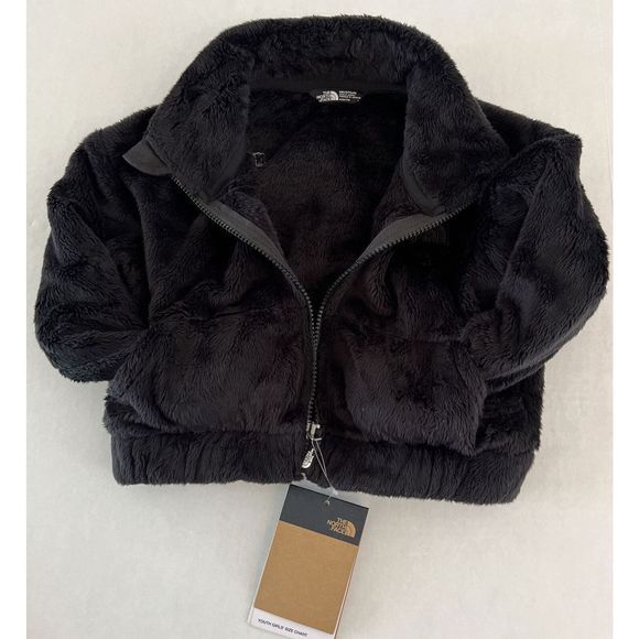 NORTH FACE GIRLS SZ XXS/5 OSOLITA FLEECE FZ JACKET, TNF BLACK NWT - Picture 1 of 9
